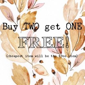 Buy TWO, get one FREE! Closet clear out!